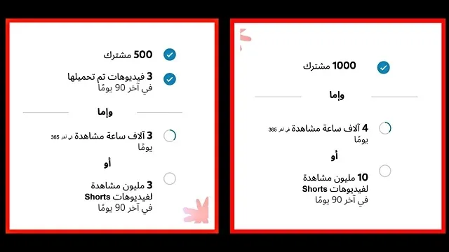 الشروط الجديدة للربح من اليوتيوب -500 مشترك و 3000 ساعة مشاهدة علنية: